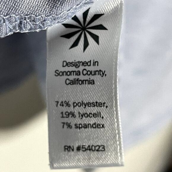 ATHLETA CRISS CROSS OPEN BACK FLEXLITE TOP SIZE M LIGHT BLUE - Picture 7 of 7